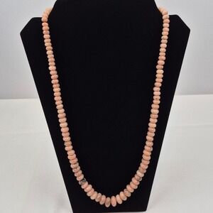 DTR Jay King Sterling Silver 30 in Australian Pink‎ Opal Bead Necklace Graduated